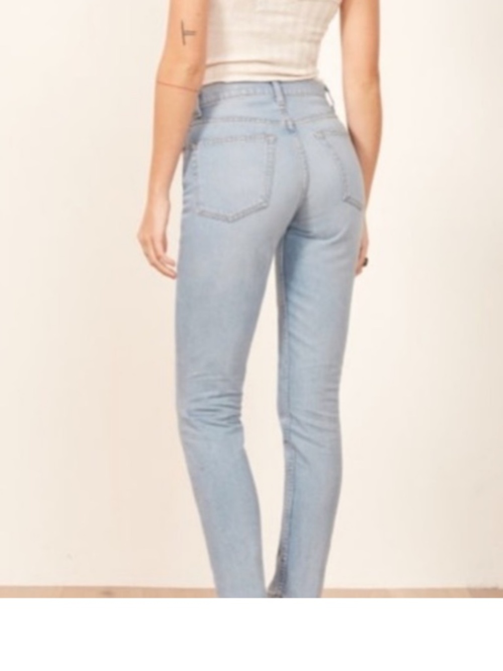 Reformation Jeans Melissa in Skye wash High Rise women’s Size 24 - Picture 13 of 13